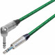 Van Damme Cable Neutrik Balanced TRS 1/4" Jack Plug Straight to Right Angle Cable