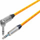 Van Damme Cable Neutrik Balanced TRS 1/4" Jack Plug Straight to Right Angle Cable