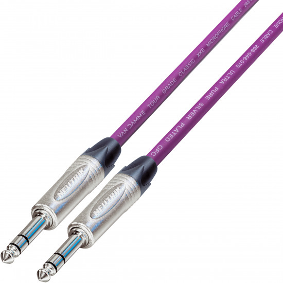 Van Damme Cable Neutrik Balanced TRS 1/4" Jack Plug Lead 