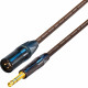 Van Damme Cable TRS 1/4 Jack Plug to Male XLR Black Gold Neutrik Lead