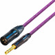 Van Damme Cable TRS 1/4 Jack Plug to Male XLR Black Gold Neutrik Lead